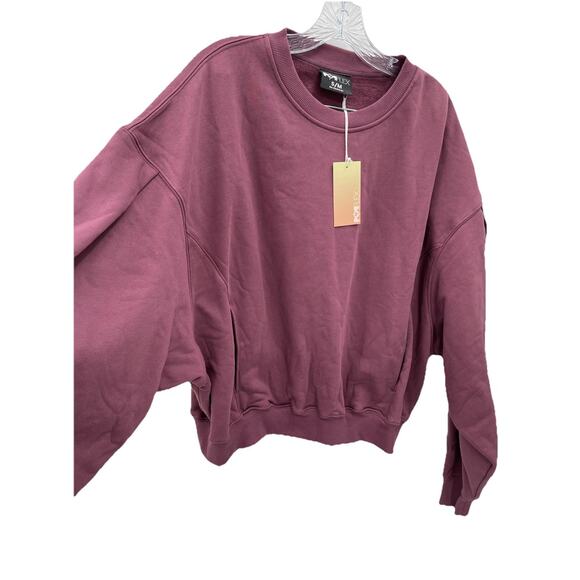 NWT Popflex Brunch Sweater Sweatshirt Merlot Size Small Medium - Picture 2 of 9